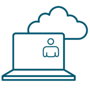 835 split icon computer with cloud